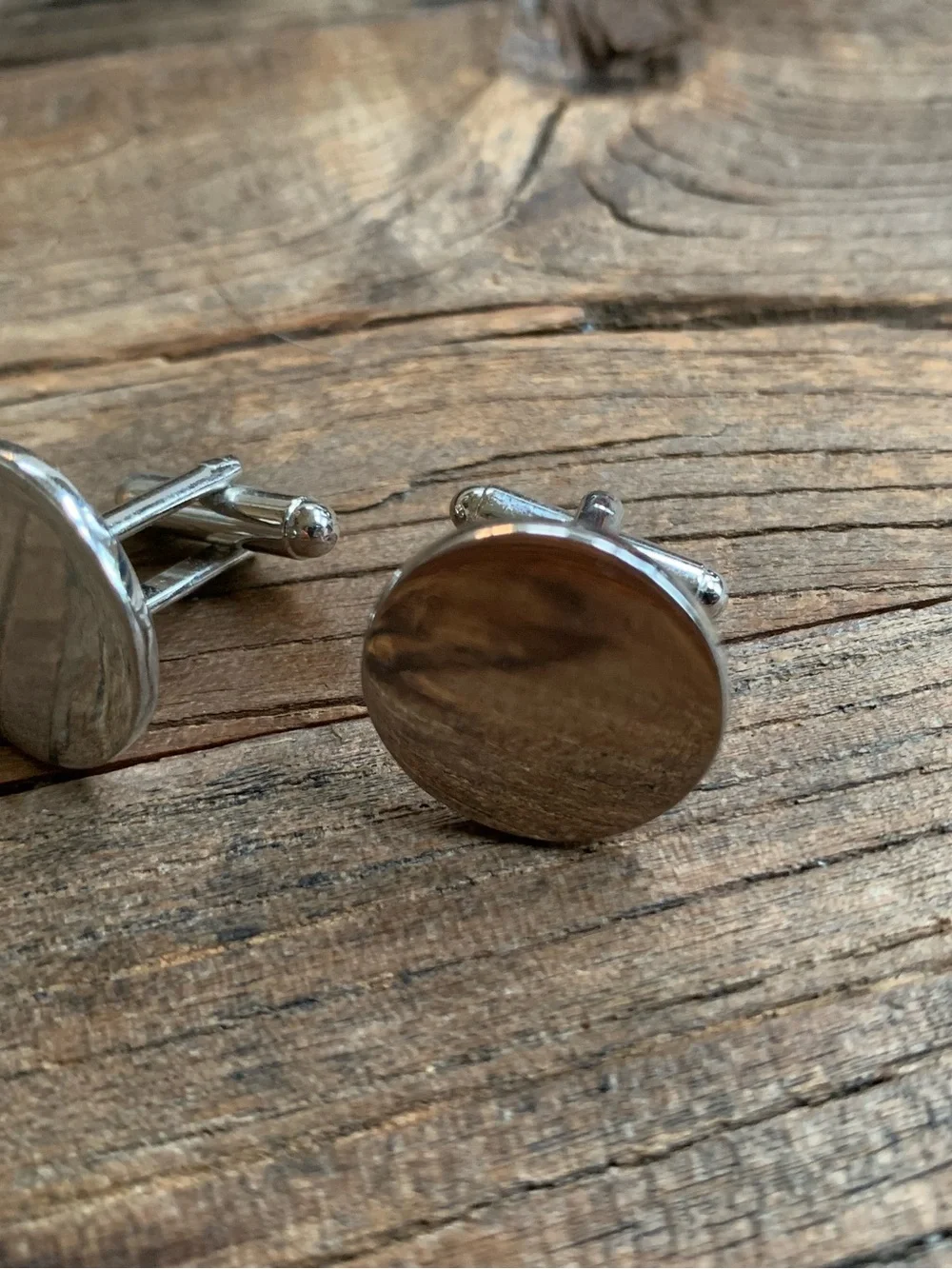 Classic Round Silver Men's Cufflinks